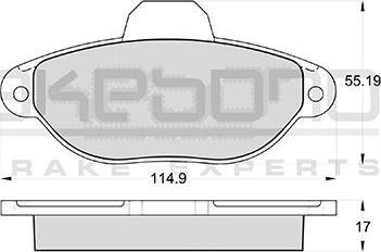 Akebono AN-4322WK - Brake Pad Set, disc brake www.autospares.lv