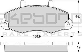 Akebono AN-4379K - Bremžu uzliku kompl., Disku bremzes www.autospares.lv