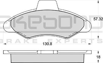 Akebono AN-4375KE - Bremžu uzliku kompl., Disku bremzes www.autospares.lv