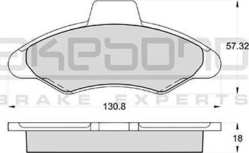 Akebono AN-4375K - Bremžu uzliku kompl., Disku bremzes autospares.lv