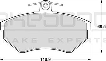 Akebono AN-4372KE - Тормозные колодки, дисковые, комплект www.autospares.lv