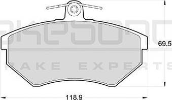 Akebono AN-4372K - Тормозные колодки, дисковые, комплект www.autospares.lv