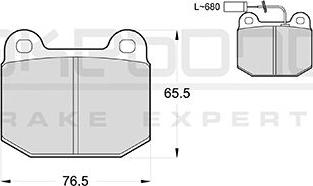 Akebono AN-4299K - Bremžu uzliku kompl., Disku bremzes www.autospares.lv