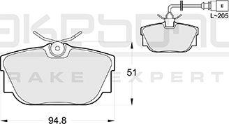 Akebono AN-4290WKE - Bremžu uzliku kompl., Disku bremzes autospares.lv