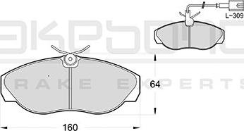 Akebono AN-4293WKE - Brake Pad Set, disc brake www.autospares.lv