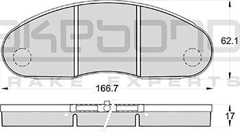 Akebono AN-4244WKE - Bremžu uzliku kompl., Disku bremzes autospares.lv