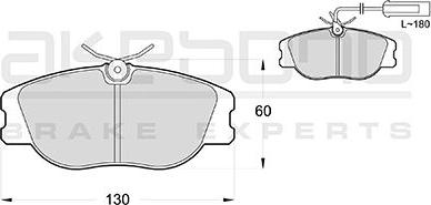 Akebono AN-4247WK - Brake Pad Set, disc brake www.autospares.lv