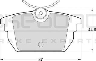 Akebono AN-4255KE - Brake Pad Set, disc brake www.autospares.lv