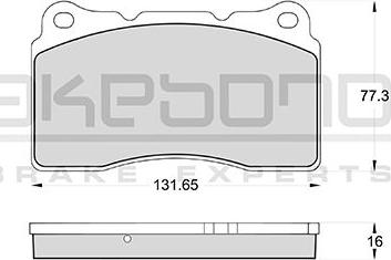 Akebono AN-4251WK - Bremžu uzliku kompl., Disku bremzes autospares.lv