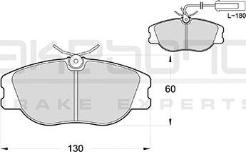 Akebono AN-4258WKE - Bremžu uzliku kompl., Disku bremzes autospares.lv