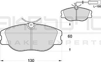 Akebono AN-4258WK - Bremžu uzliku kompl., Disku bremzes autospares.lv