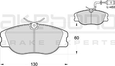 Akebono AN-4208WKE - Bremžu uzliku kompl., Disku bremzes autospares.lv