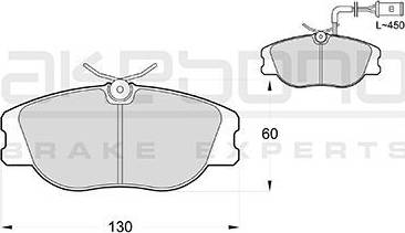 Akebono AN-4208WK - Bremžu uzliku kompl., Disku bremzes autospares.lv