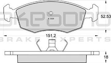 Akebono AN-4203K - Bremžu uzliku kompl., Disku bremzes autospares.lv