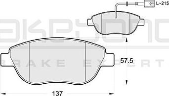 Akebono AN-4286WKE - Тормозные колодки, дисковые, комплект www.autospares.lv