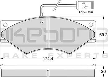 Akebono AN-4223WKE - Bremžu uzliku kompl., Disku bremzes www.autospares.lv