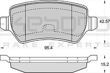 Akebono AN-4279K - Тормозные колодки, дисковые, комплект www.autospares.lv