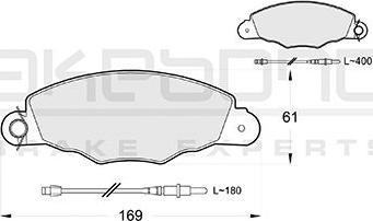 Akebono AN-4270WKE - Bremžu uzliku kompl., Disku bremzes www.autospares.lv