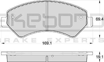 Akebono AN-4792WK - Bremžu uzliku kompl., Disku bremzes autospares.lv