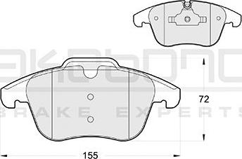 Akebono AN-4749K - Bremžu uzliku kompl., Disku bremzes www.autospares.lv