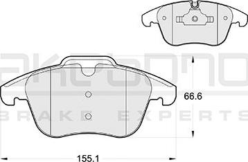 Akebono AN-4748K - Bremžu uzliku kompl., Disku bremzes www.autospares.lv