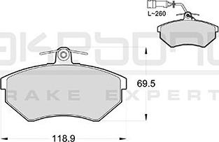 Akebono AN-4755WK - Тормозные колодки, дисковые, комплект www.autospares.lv