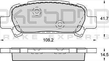 Akebono AN-475WK - Bremžu uzliku kompl., Disku bremzes autospares.lv