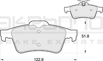 Akebono AN-4768K - Bremžu uzliku kompl., Disku bremzes www.autospares.lv