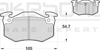 Akebono AN-4762KE - Тормозные колодки, дисковые, комплект www.autospares.lv