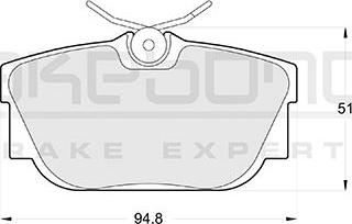 Akebono AN-4780K - Bremžu uzliku kompl., Disku bremzes autospares.lv