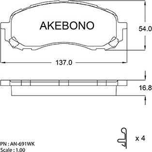 BOSCH 0 986 AB2 166 - Brake Pad Set, disc brake www.autospares.lv