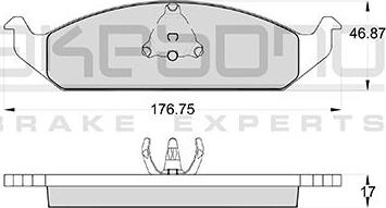 Akebono AN-650WK - Тормозные колодки, дисковые, комплект www.autospares.lv