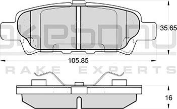 Akebono AN-651WK - Brake Pad Set, disc brake www.autospares.lv