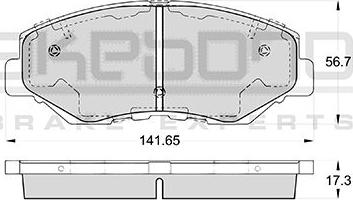 Akebono AN-663WK - Bremžu uzliku kompl., Disku bremzes www.autospares.lv