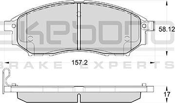 Akebono AN-605WK - Brake Pad Set, disc brake www.autospares.lv