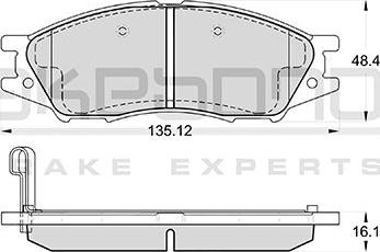 Akebono AN-614WK - Тормозные колодки, дисковые, комплект www.autospares.lv