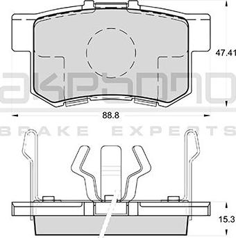 Akebono AN-684WKE - Тормозные колодки, дисковые, комплект www.autospares.lv