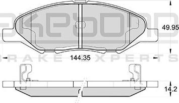 Akebono AN-675WK - Bremžu uzliku kompl., Disku bremzes autospares.lv