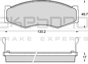 Akebono AN-130WK - Brake Pad Set, disc brake www.autospares.lv