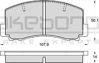 Akebono AN-138K - Brake Pad Set, disc brake www.autospares.lv