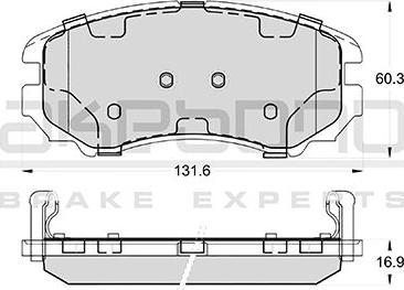 Akebono AN-8090WK - Тормозные колодки, дисковые, комплект www.autospares.lv