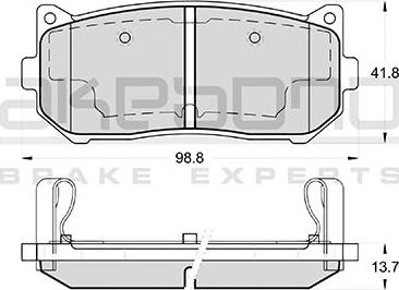 Akebono AN-8091WK - Brake Pad Set, disc brake www.autospares.lv