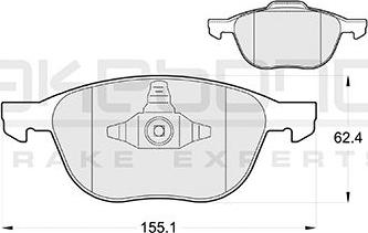 Akebono AN-8092K - Bremžu uzliku kompl., Disku bremzes www.autospares.lv