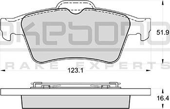 Akebono AN-8059K - Тормозные колодки, дисковые, комплект www.autospares.lv