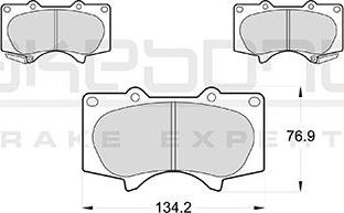 Akebono AN-8068WK - Bremžu uzliku kompl., Disku bremzes www.autospares.lv