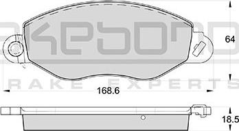 Akebono AN-8085WK - Bremžu uzliku kompl., Disku bremzes autospares.lv