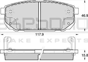 Akebono AN-8035WK - Bremžu uzliku kompl., Disku bremzes autospares.lv