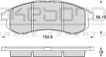 Akebono AN-8074WK - Bremžu uzliku kompl., Disku bremzes autospares.lv