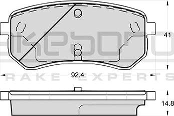 Akebono AN-8140WK - Bremžu uzliku kompl., Disku bremzes www.autospares.lv