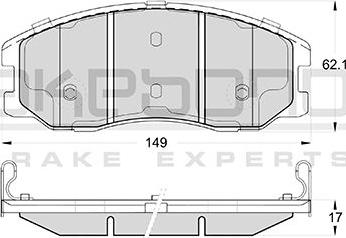 Akebono AN-8143WK - Тормозные колодки, дисковые, комплект www.autospares.lv